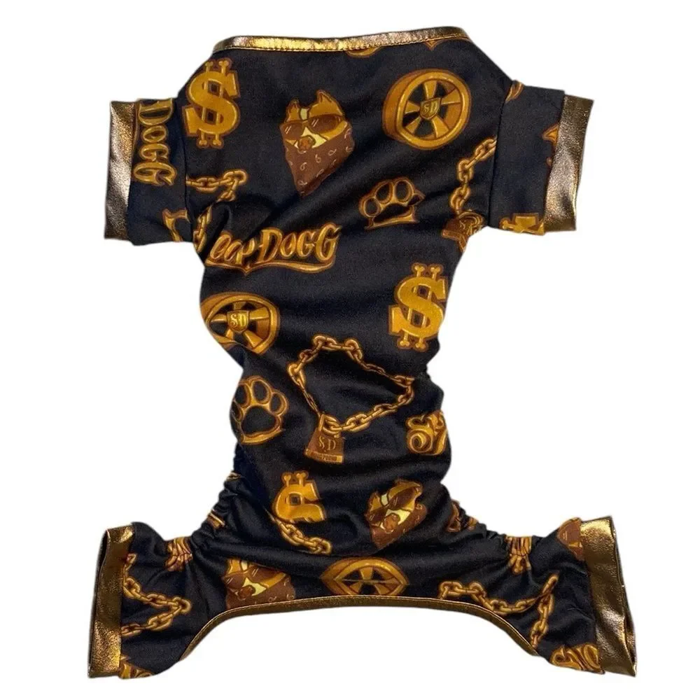 SNOOP DOGG Doggs Black Off the Chain Deluxe Pet Pajamas